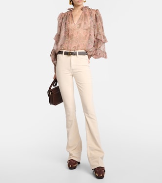 Jeans Le High Flare Velveteen de tiro alto | Frame