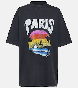 T-Shirt Paris Tropical aus Baumwoll-Jersey | Balenciaga