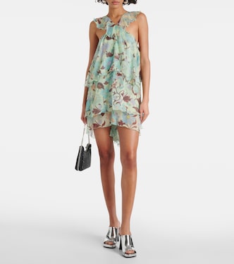 Bedrucktes Minikleid aus Seide | Stella McCartney