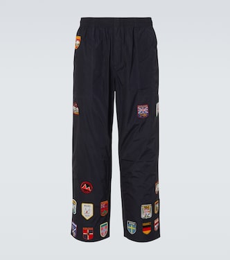 Interrail embroidered wide-leg pants | Bode