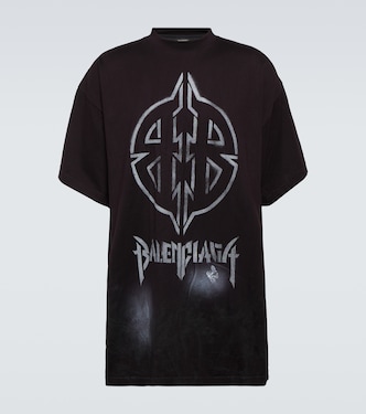 T-Shirt Metal BB aus Baumwoll-Jersey | Balenciaga