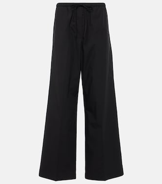 Weite High-Rise-Hose aus Baumwolle | Toteme