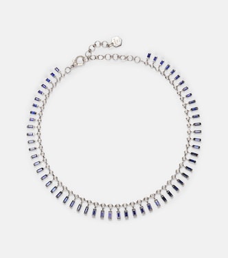 Collier en or blanc 18 ct, saphirs et diamants | Shay Jewelry