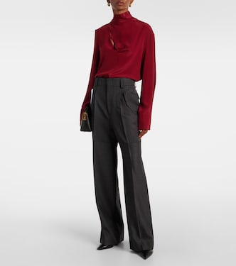 Blusa in seta con foulard | Victoria Beckham