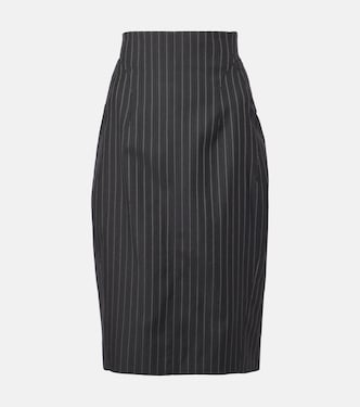 Falda midi de mezcla de lana | Mugler