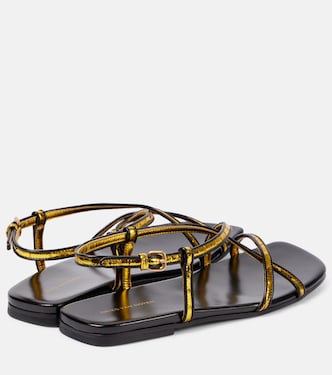 Sandali in pelle metallizzata | Dries Van Noten