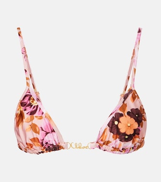 Logo floral bikini top | Chloé