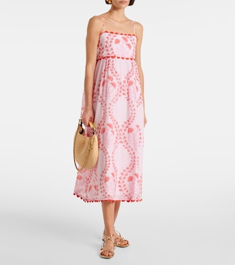 Printed cotton midi dress | Juliet Dunn