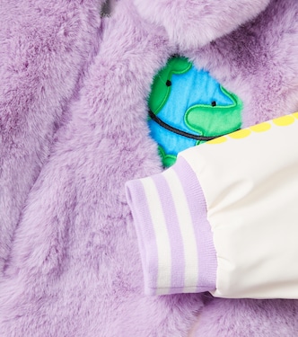 Faux fur-trimmed varsity jacket | Stella McCartney Kids