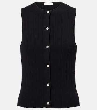 Ribbed-knit cotton top | Vince