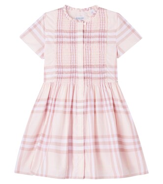 Burberry Check smocked cotton dress | Burberry Kids
