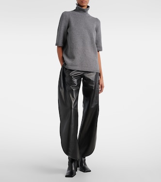 High-Rise-Hose aus Leder | Alaïa