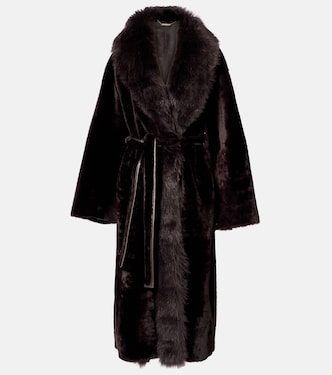 Isadora shearling wrap coat | Nour Hammour