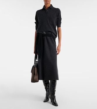 Wool and cashmere midi skirt | Jardin des Orangers