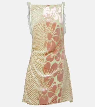 Robe Ventura en velours et résille à fleurs | SIR