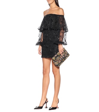 Lace off-the-shoulder minidress | Rotate