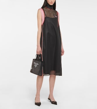 Minikleid aus Mesh und Seide | Prada