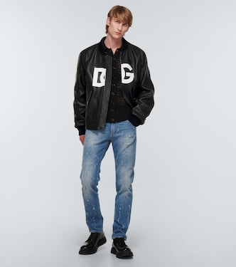 DG leather bomber jacket | Dolce&Gabbana
