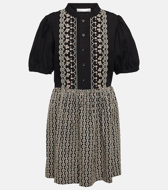Floral embroidered cotton minidress | See By Chloé