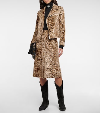 Leopard-print biker jacket | Etro