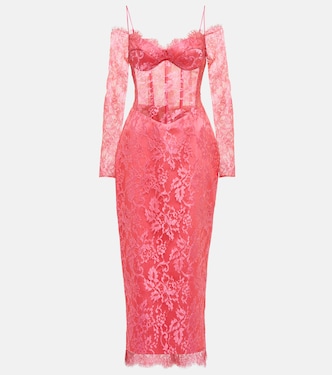 Robe midi en dentelle | Rasario