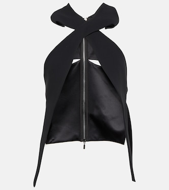 Top Cross Leaf con cuello halter | Maticevski