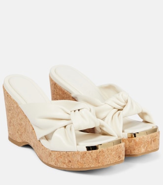 Sandalias Avenue de piel con cuña | Jimmy Choo