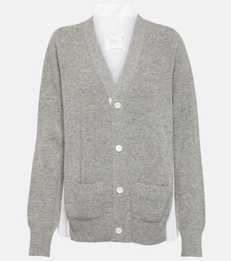 Cardigan in cotone a pieghe | Sacai