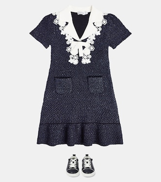 Kleid aus Strick mit Spitze | Self-Portrait Kids