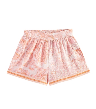 Shorts Ottie in cotone con stampa | Zimmermann Kids