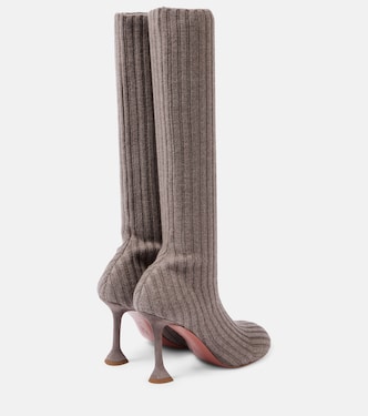 Bottes Veneda 95 en maille côtelée | Amina Muaddi