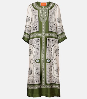 Bedruckter Kaftan aus Seiden-Twill | La DoubleJ