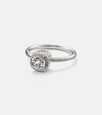 Nudo Petit 18kt white gold (750/1000) ring with diamonds | Pomellato