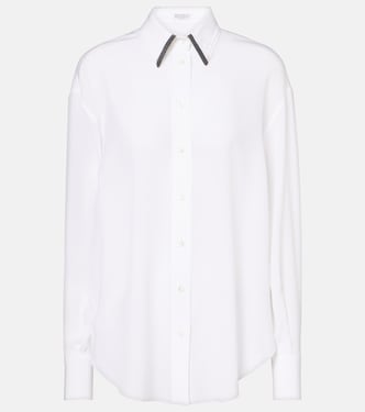 Monili silk satin shirt | Brunello Cucinelli