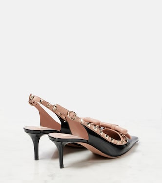 Slingback-Pumps Rockstud 60 aus Lackleder | Valentino Garavani