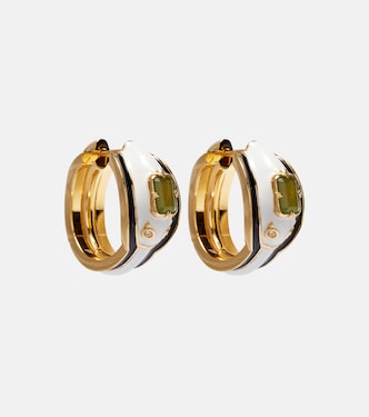 Snake sterling silver hoop earrings | Loewe