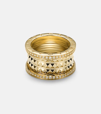 B.zero1 Rock 18kt gold ring with diamonds | Bvlgari