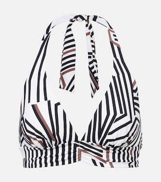 Alberta printed halterneck bikini top  | Max Mara