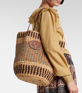 Tote VLogo aus Raffiabast | Valentino Garavani
