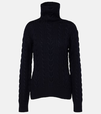 Jersey de cuello alto de lana y algodón | Toteme
