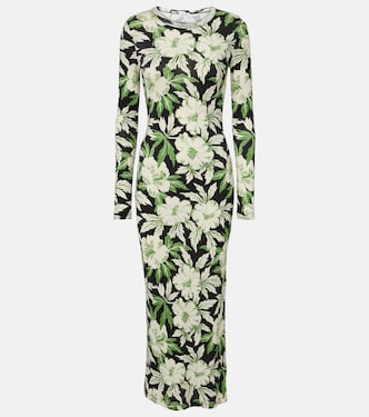 Vestido largo Trapeze de algodón y seda | Loewe