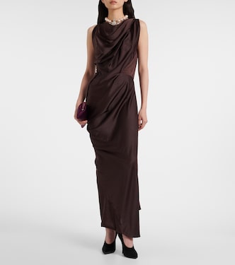 Long Fond draped satin gown | Vivienne Westwood
