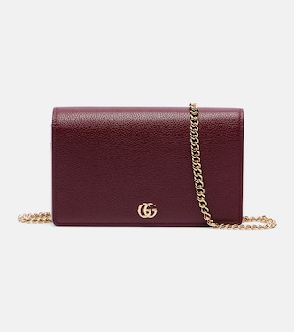 GG Marmont leather wallet on chain | Gucci