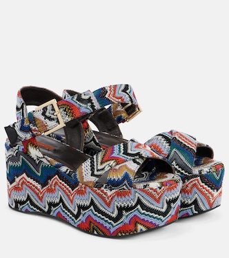 Julia Raschel lamé platform sandals | Missoni