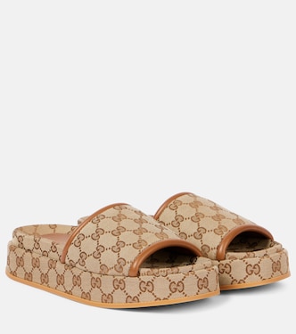 GG Canvas platform slides | Gucci