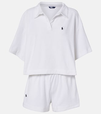 Cotton terry polo shirt and shorts set | Polo Ralph Lauren