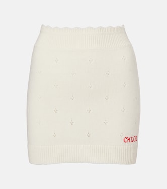 Pointelle wool and cashmere miniskirt | Chloé