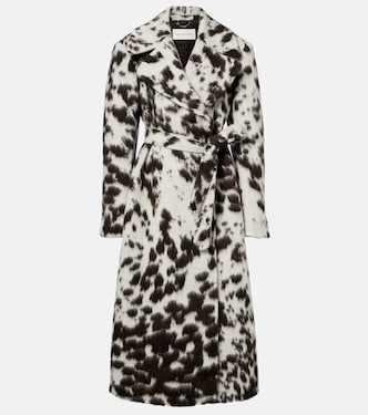 Cow-print wool and alpaca-blend coat | Dries Van Noten