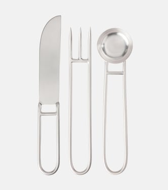 Artefacto silver-plated 3-piece cutlery set | Natalia Criado