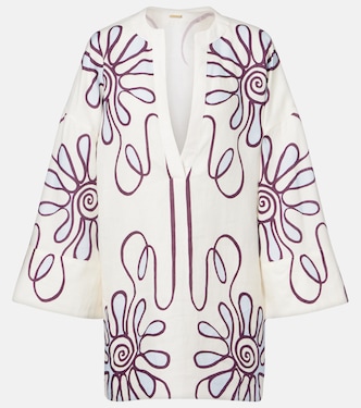 Siena printed linen tunic | Cala de la Cruz